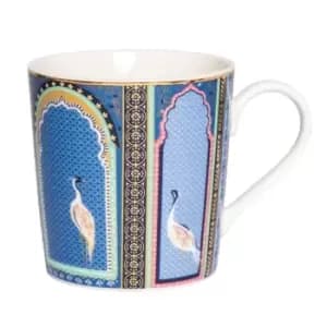 Sara Miller London Portmeirion India Mug - Lattice Windows - Blue