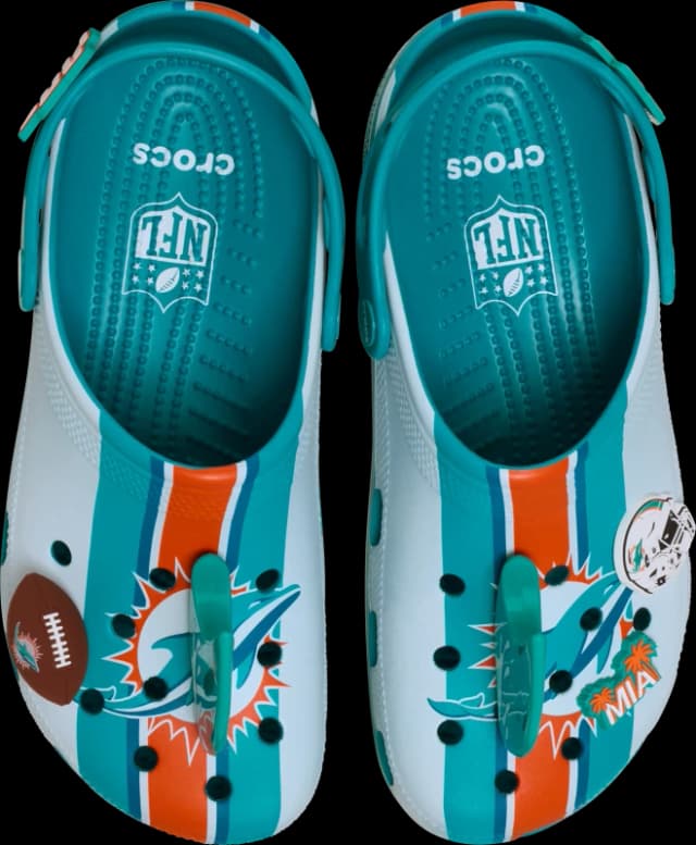 Crocs Unisex NFL Miami Dolphins Classic Clogs Multi M12
