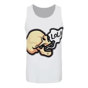 Grindstore Mens Skull Lol Sublimation Vest Top (L) (White)