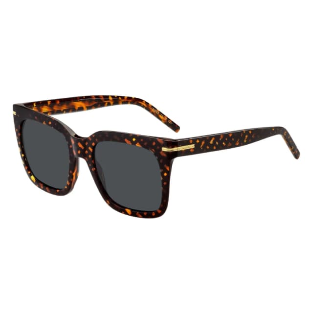 Boss Womens Square Round Sunglasses Havana Pattern female 54 cm