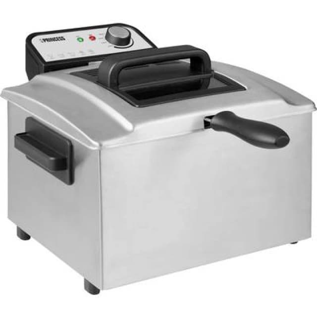 Princess Princess Deep fryer 5 l 3270 W Non-stick coating, Overheat protection Silver, Black 01.184090.01.001