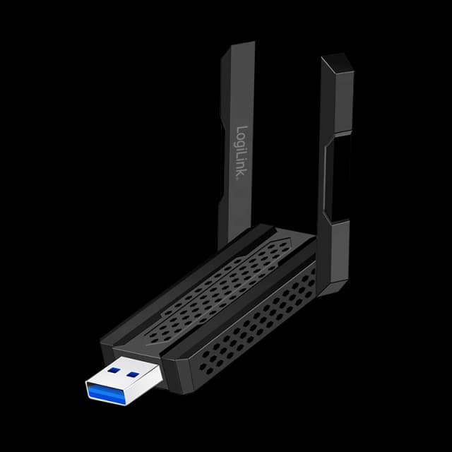 LogiLink WLAN 802.11ax. WI-FI 6E. 3000Mbit/s USB 3.0 Adapter. w/ anten