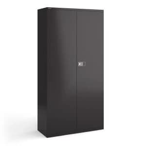 DAMS Steel Cupboard with 3 Shelves - Black