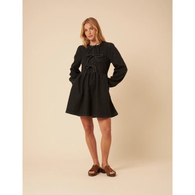 Nobodys Child Womens Eden Denim Mini Dress Black female 18 (2XL)