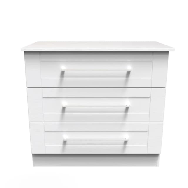 Ripon 3 Drawer Chest In White Ash (Ready Assembled)