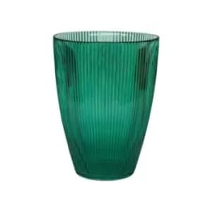 Ivyline Ribbed Tall Vase in Emerald