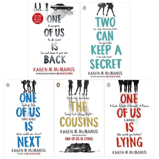 Karen M McManus 5 Book Collection One Of Us Is Lying One Of Us Is Next One Of Us Is Back The Cousins Karen M. McManus Books