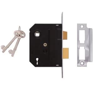 Union 2295 2 Lever Mortice Sashlock Polished Brass 63mm 2.5" Visi
