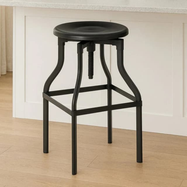 Orsina New Foundry Black Metal Bar Stool
