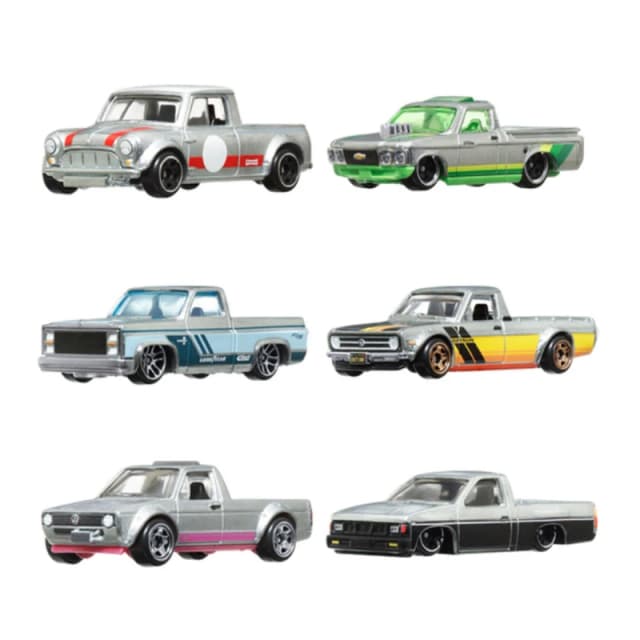 Hot Wheels Hot Wheels 1:64 Scale Die-Cast Toy Cars & Trucks, Set of 6
