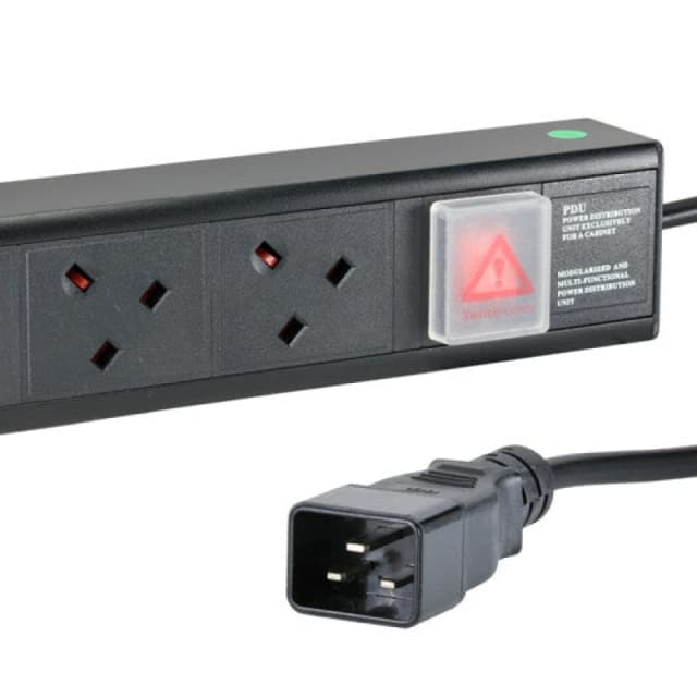 Cablenet Cablenet 12 Way UK Vertical 1.5u PDU with IEC - C20 3m Feed PDU12VC20