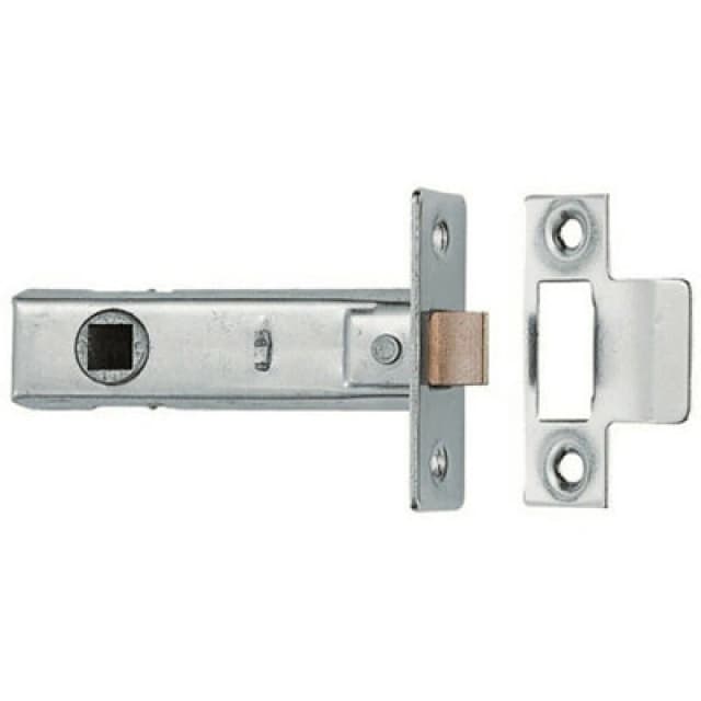 Loops 76mm Tubular Mortice Door Latch Plates & Fixings Included Nickel Plated Metallics unisex
