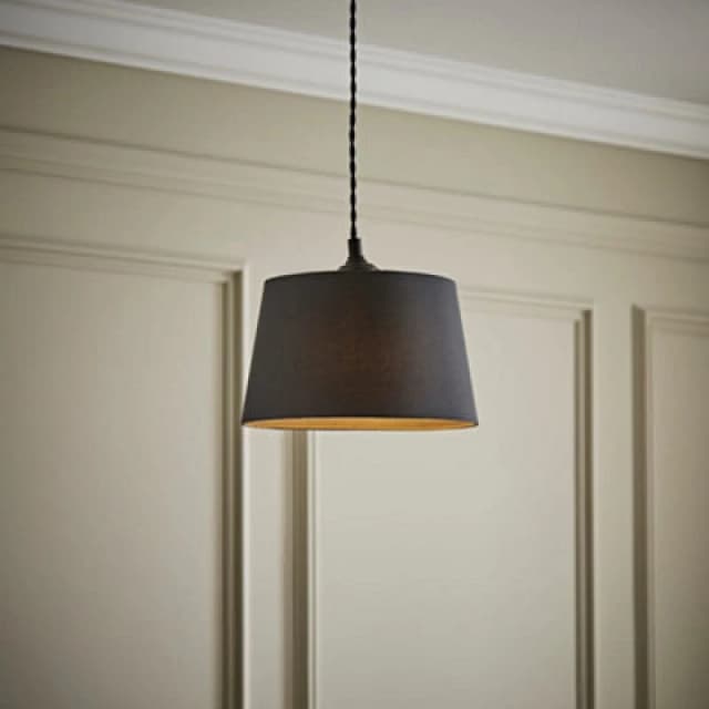 ValueLights ValueLights Aspen Grey Tapered Easy Fit Pendant Lamp Shade in Pale Grey Size: Small Pale Grey Small Unisex 5016529274117