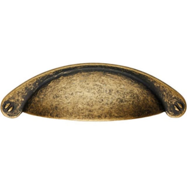 Loops Traditional Cup Pull Handle 104 x 26mm 64mm Fixing Centres Antique Brass Metallics unisex