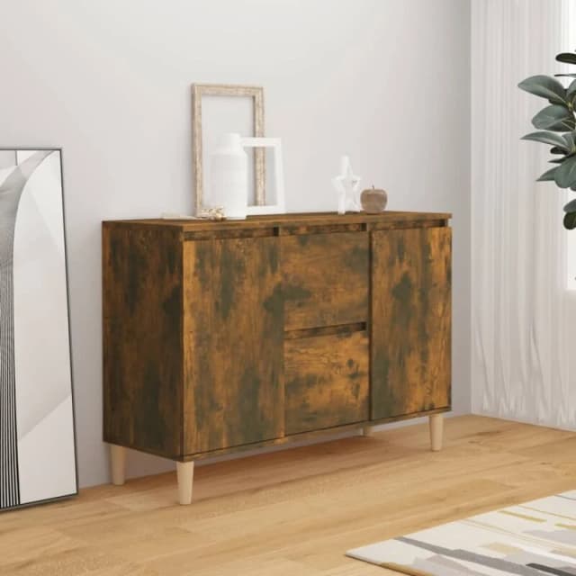 VIDAXL Sideboard Smoked Oak 103.5x35x70cm Engineered Wood Vidaxl 8720286932247