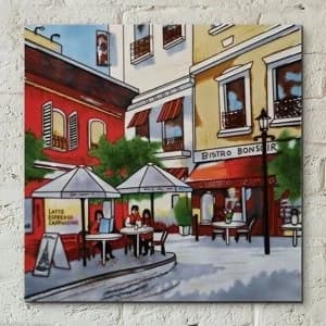 Tile 12x12 Cafe Break By B Heighton Wall Art