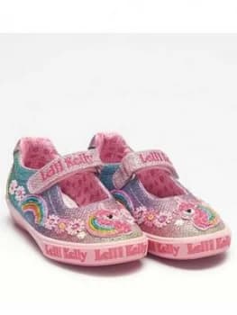 Lelli Kelly Girls Rainbow Unicorn Dolly Shoe - Multi/Glitter