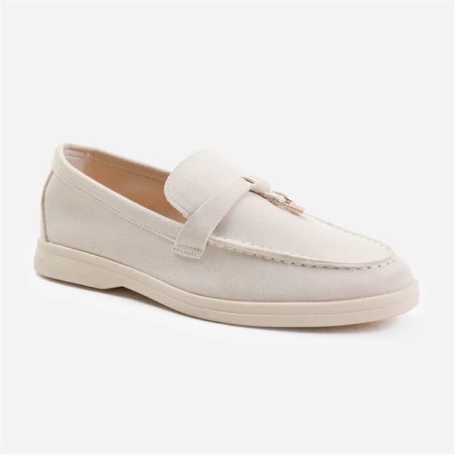 Where's That From 'Pegasus' Wide Fit Slip On Trim Loafers With Accessory Detailing Beige