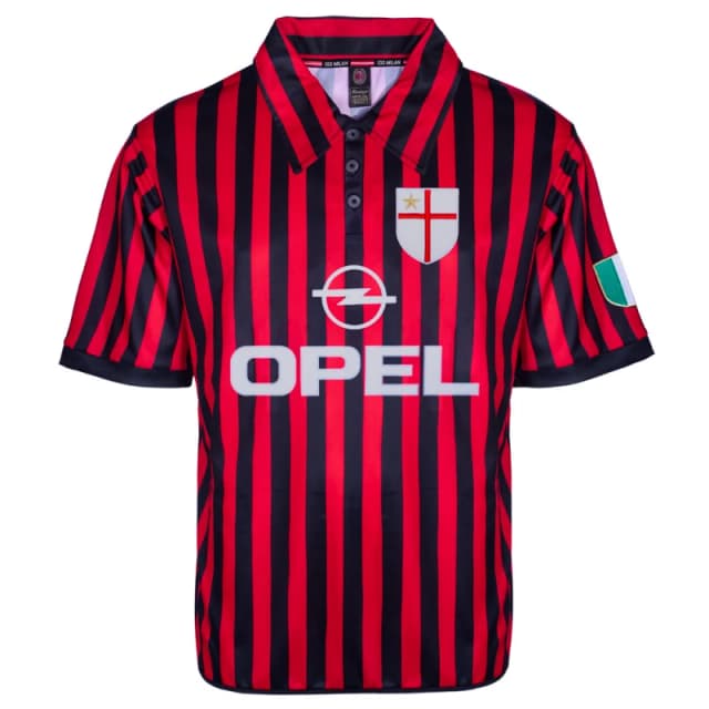 Score Draw AC Milan 2000 Centenary Retro Football Shirt MILAN00HCENTPYSS-L L Mens Sportswear