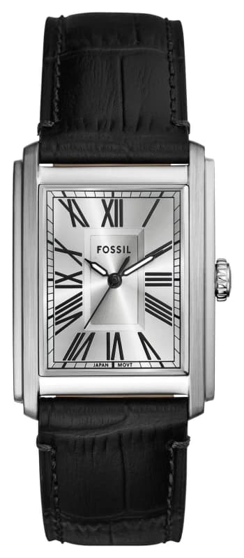 Fossil FS6078 Carraway Black Leather Strap Watch - W10371