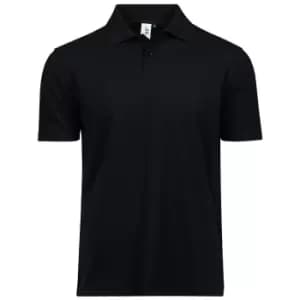 Tee Jays Mens Power Pique Organic Polo Shirt (3XL) (Black)