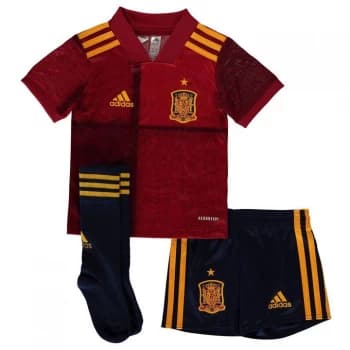 Boys, adidas Infant Home Spain Euro 2020 Mini Replica Kit - Red, Size 18-24 Months
