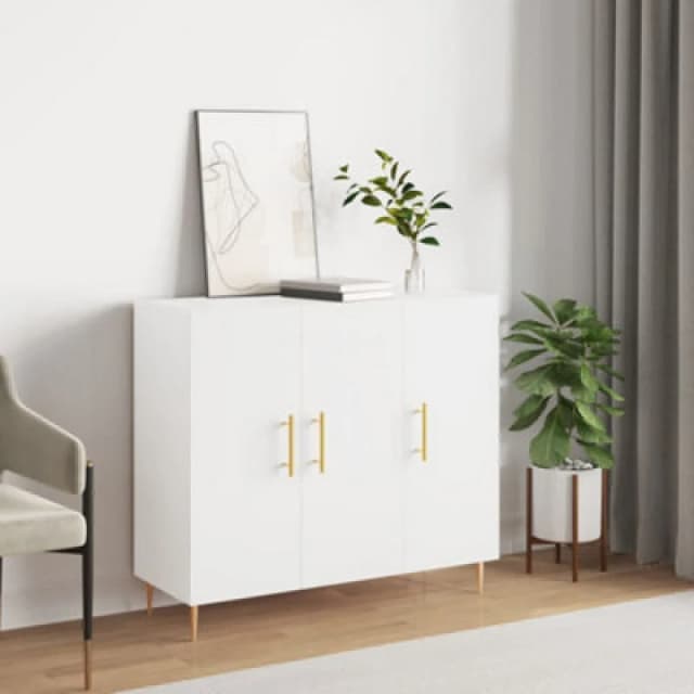 Vidaxl Sideboard White 90X34X80 Cm Engineered Wood