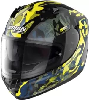 Nolan N60-6 Foxtrot Helmet, black-yellow Size M black-yellow, Size M