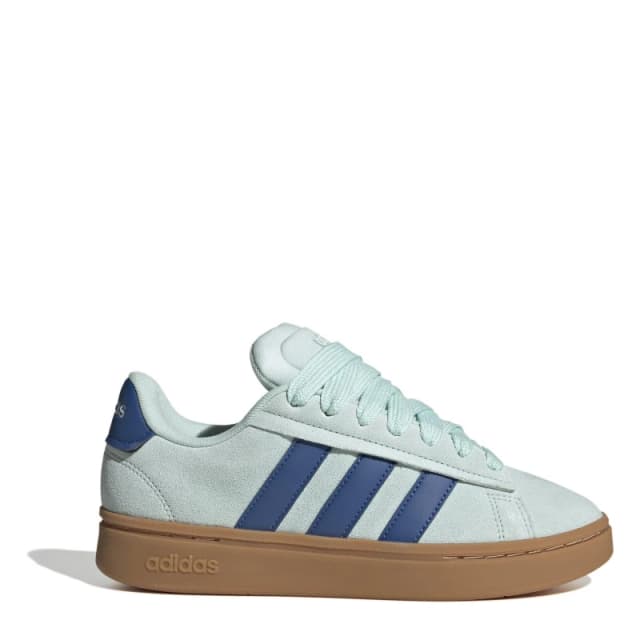 adidas Grand Court Alpha 00s Low-Top Trainers Womens Mint/Blue/Gum female 5 (38)