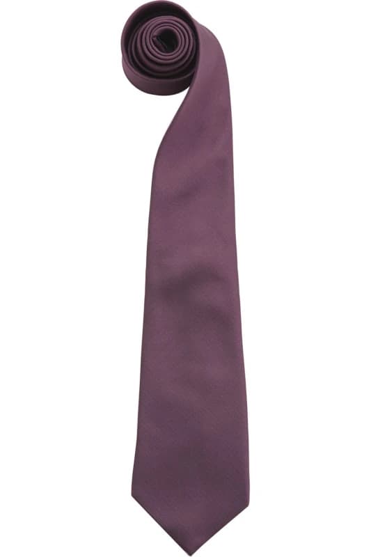 Premier Premier Men “ColoursPlain Fashion Business Tie in Purple Purple One Size Male 5055805451736