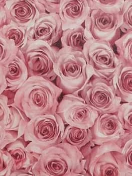 Arthouse Rose Wall Raspberry Wallpaper