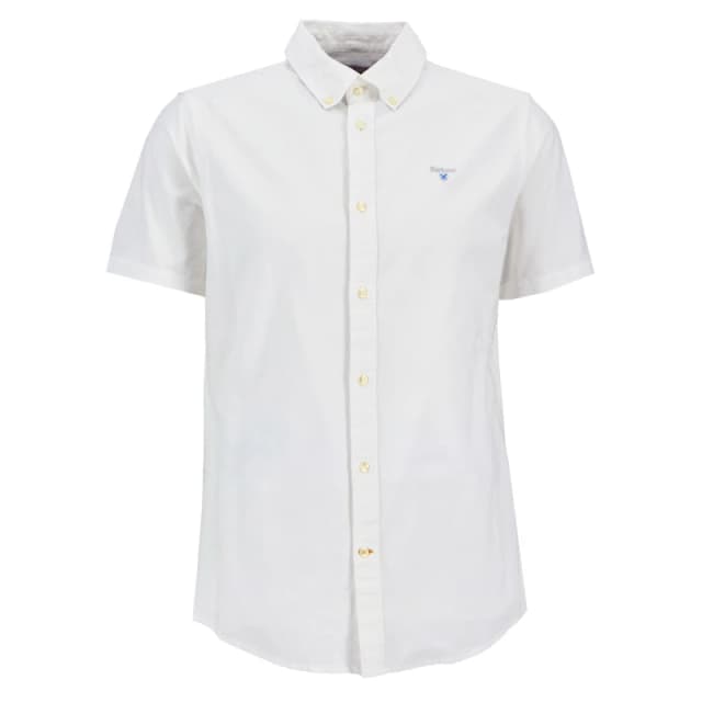 Barbour Oxford Short Sleeve Tailored Shirt White WH11 male 3XL