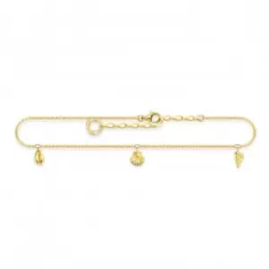 Charming Gold Plated Shells Anklet AK0037-413-39-L27V
