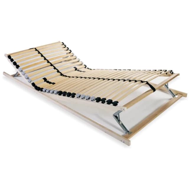VIDAXL Slatted Bed Base without Mattress with 28 Slats 7 Zones 80x200cm Vidaxl 246456