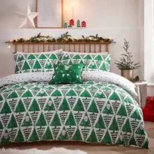 Hide + Seek Santa Christmas Duvet Cover Set Green