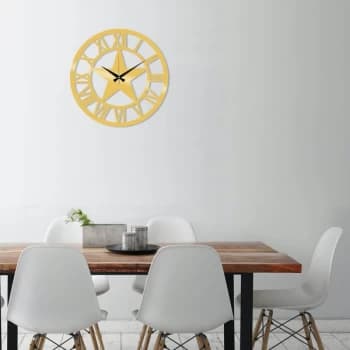 Metal Wall Clock 28 - Gold Gold Decorative Metal Wall Clock