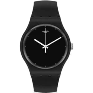 Unisex Swatch Think Time Black Bioceramic Watch