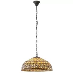 Tiffany Glass Hanging Ceiling Pendant Light Floral Autumn Lamp Shade i00071