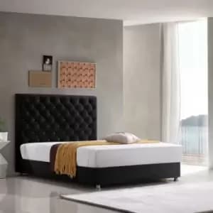 Marina Bed King Plush Velvet Black