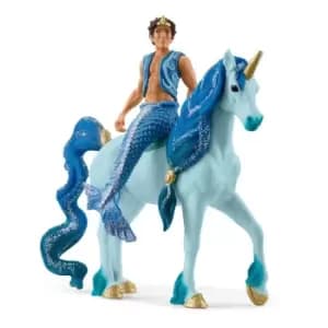 Schleich Bayala Aryon On Unicorn Toy Figure Set, 5 To 12 Years, Blue (70718)