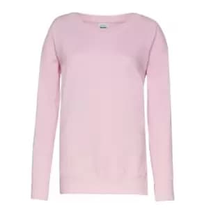 AWDis Hoods Womens/Ladies Girlie Fashion Sweatshirt (XS) (Baby Pink)