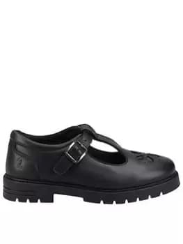 Hush Puppies Fiona Jnr School Shoe - Black, Size 10 Younger