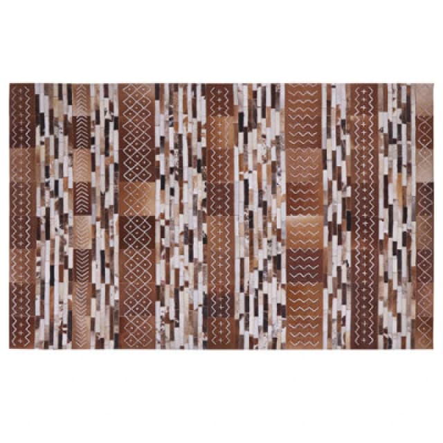 Beliani Rug Herekli Brown 160 X 230 Cm Leather