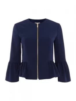 Michael Kors Ruched peplum jacket Blue