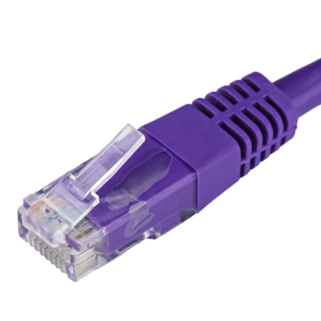 Cablenet 0.3m Cat6 RJ45 Violet U/UTP PVC 24AWG Flush Moulded Booted Pa