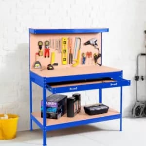 Neo Blue Workbench Heavy-Duty Steel Pegboard Drawer
