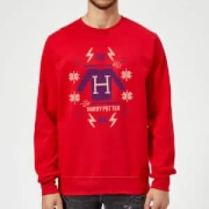 Harry Potter Christmas Sweater Sweatshirt - Red - L