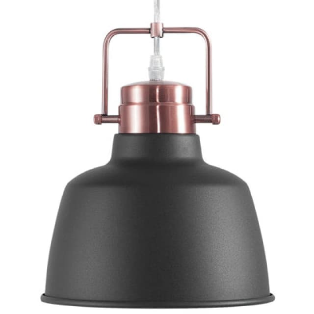 Beliani Pendant Lamp Narmada Metal Graphite Grey