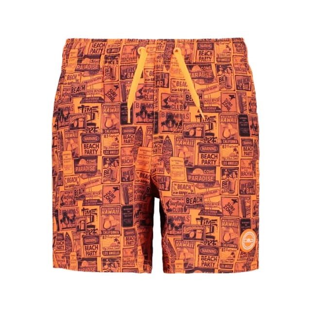 Printed kids' swim shorts CMP Orange Male 12 ans