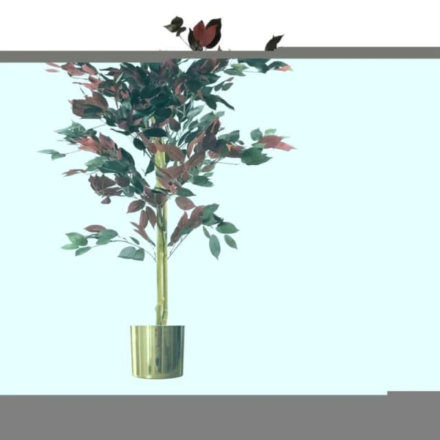 Artificial Ficus Tree Plant Capensia Ficus 120Cm Realistic Faux Plants Botanik, Red BK-7102-7201